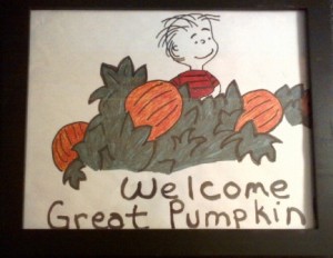 I drew this a long time ago. It's one of many Halloween decorations